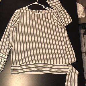 Black and white stripped shirt